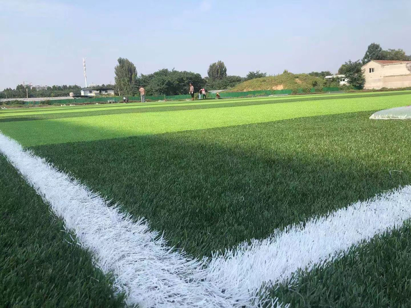 Césped sintético de relleno en forma de S para campo de fútbol sala