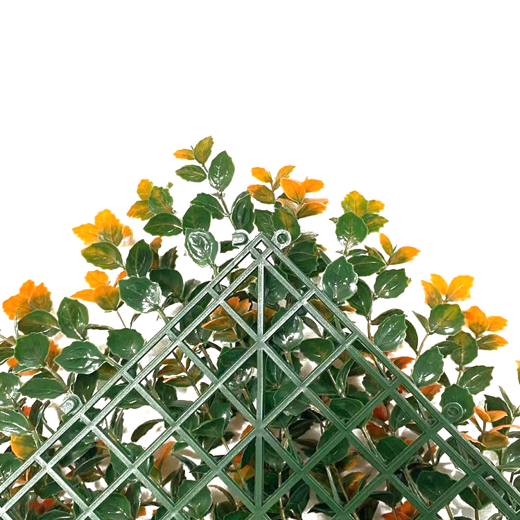 Jardín vertical artificial de plástico naranja personalizado para ecologización de paredes 